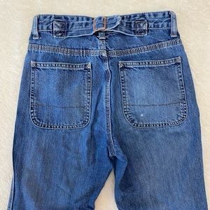 GAP vintage retro buckle back western flare leg medium wash blue jeans size 2
